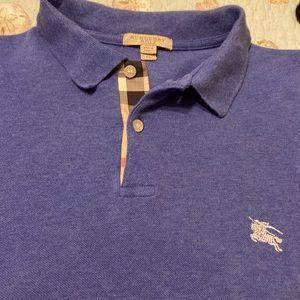 Burberry Brit short sleeve polo. Size XL- purple. Excellent- Great Holiday Gift!